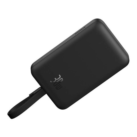 Powerbank magnetyczny Baseus Magnetic Mini 10000 mAh - czarny - skos