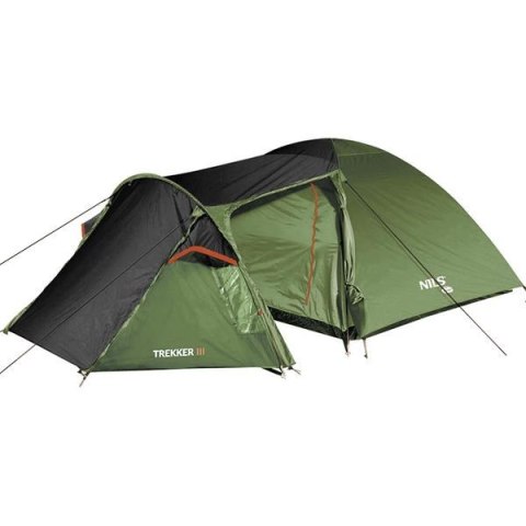Namiot kempingowy 3-osobowy Nils Camp NC6312 Trekker - zielony - otwarty bok