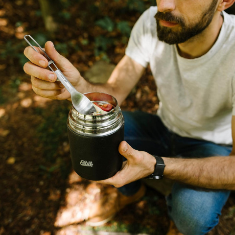 Termos obiadowy Esbit Food Jug 0,5 l - czarny - użycie