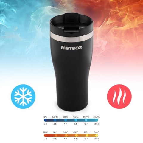 Kubek termiczny Meteor 480 ml - czarny - urzymywanie temperatury