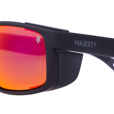 Okulary górskie Majesty Vertex - black/red ruby - osłony boczne