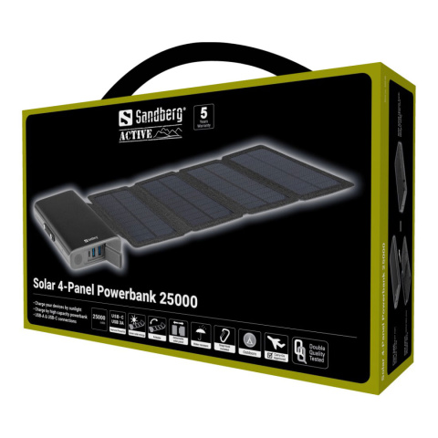 Powerbank solarny Sandberg Solar 4-Panel 25000 - opakowanie