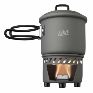 Zestaw do gotowania Esbit Solid Fuel Cookset 585 ml z kuchenką na paliwo stałe