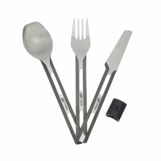 Sztućce turystyczne Esbit Titanium Camping Cutlery Set with Silicone Sleeve