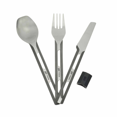 Sztućce turystyczne Esbit Titanium Camping Cutlery Set with Silicone Sleeve - główne