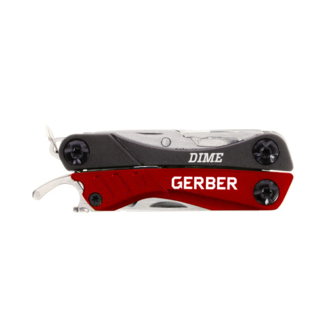 Multitool Gerber Dime - czerwony - złożony