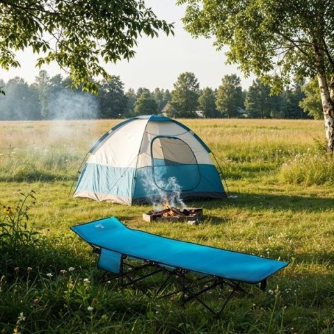 Łóżko polowe Nils Camp NC2701 - niebieski -  przykładowe użycie 1