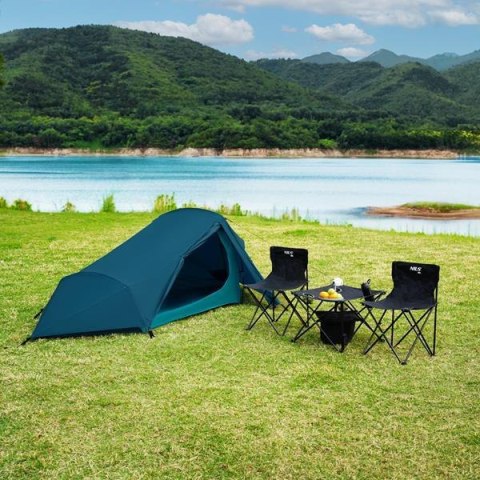 Namiot trekkingowy 2-osobowy Nils Camp NC2502 SkyAir 2 - niebieski - nad wodą Namiot trekkingowy 2-osobowy Nils Camp NC2502 SkyAir 2 - niebieski - nad wodą
