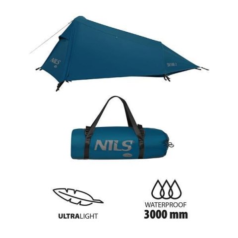Namiot trekkingowy 2-osobowy Nils Camp NC2502 SkyAir 2 - niebieski - wodoodporność Namiot trekkingowy 2-osobowy Nils Camp NC2502 SkyAir 2 - niebieski - wodoodporność