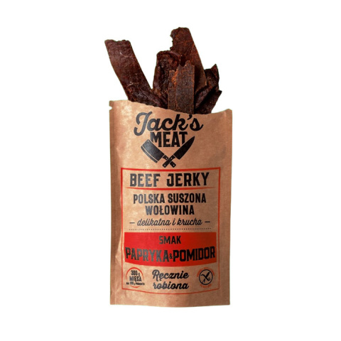 Suszona wołowina Jack's Meat Papryka pomidor 30 g - otwarte Suszona wołowina Jack's Meat Papryka pomidor 30 g - otwarte