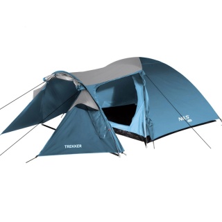Namiot kempingowy 4-osobowy Nils Camp NC6012 Trekker - niebieski