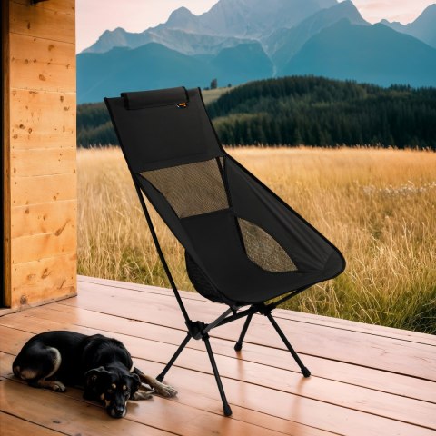 Krzesło turystyczne składane Nils Camp NC3321 Ultralight - czarny - lifestyle Krzesło turystyczne składane Nils Camp NC3321 Ultralight - czarny - lifestyle