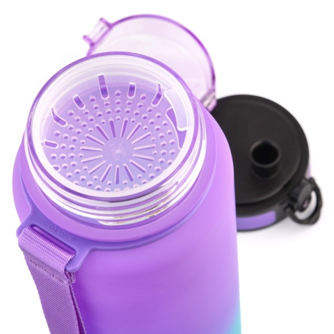 Butelka z tritanu Meteor 1000 ml - fioletowy/błękitny - sitko Butelka z tritanu Meteor 1000 ml - fioletowy/błękitny - sitko