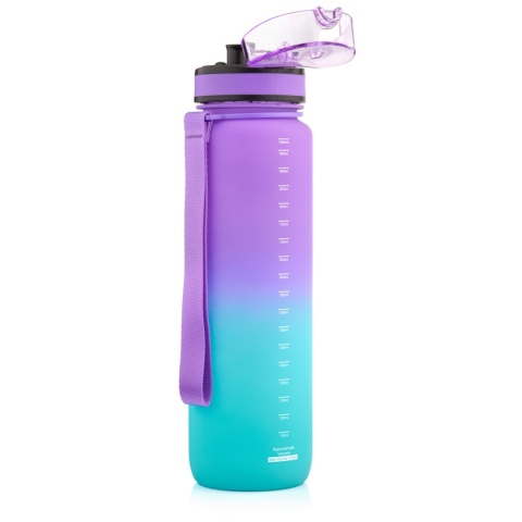 Butelka z tritanu Meteor 1000 ml - fioletowy/błękitny - otwarta Butelka z tritanu Meteor 1000 ml - fioletowy/błękitny - otwarta