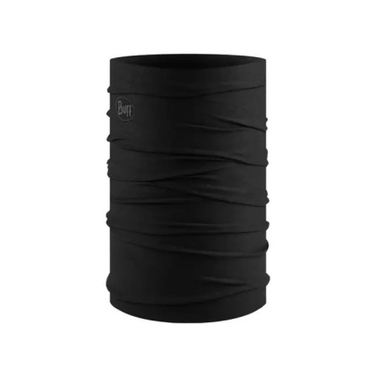 Chusta wielofunkcyjna z wełny merino Buff Merino Lightweight - solid black (czarny)