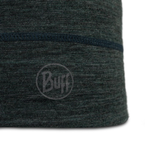 Czapka z wełny merino Buff Merino Lightweight Beanie - multistripes forest (zielony) - detal