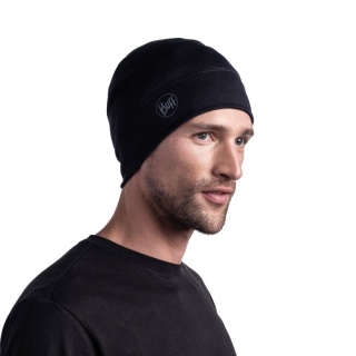 Czapka z wełny merino Buff Merino Lightweight Beanie - solid black (czarny)