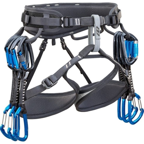 Uprząż wspinaczkowa Climbing Technology Skylotec Ascent - czarny/srebrny/szary - szpejarki (brak ekspresów w zestawie)