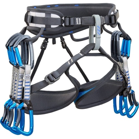 Uprząż wspinaczkowa Climbing Technology Skylotec Ascent - niebieski/srebrny/szary - szpejarki (brak ekspresów w zestawie)