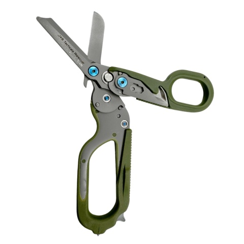 Nożyce wielofunkcyjne multitool JB Tacticals - zielony - otwarty