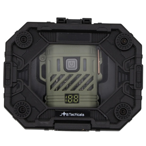 Zapalniczka plazmowa z latarką JB Tacticals JB-01 - zielony - opakowanie