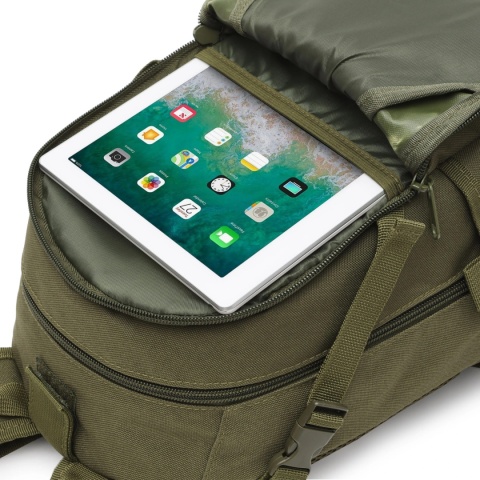 Plecak survivalowy Nils Camp NC3905 Cobra 25 l - zielony - komora dodatkowa