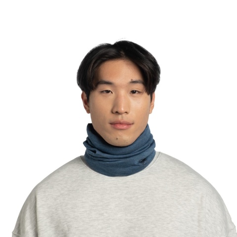Chusta wielofunkcyjna z wełny merino Buff Merino Midweight - multistripes tempest (niebieski) - model 1