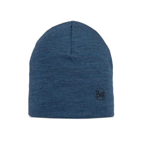 Czapka z wełny merino Buff Merino Midweight Beanie - multistripes tempest (niebieski) - główne