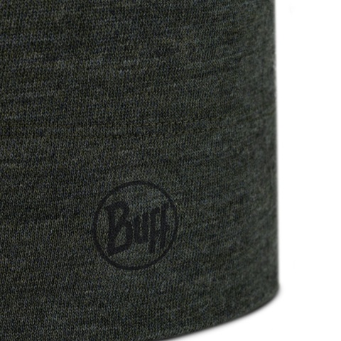 Czapka z wełny merino Buff Merino Midweight Beanie - solid bark (brązowy) - logo