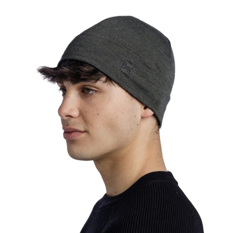 Czapka z wełny merino Buff Merino Midweight Beanie - solid bark (brązowy) - model 2