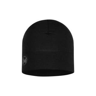 Czapka z wełny merino Buff Merino Midweight Beanie - solid black (czarny)