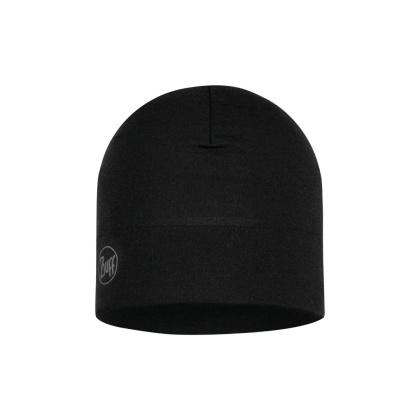 Czapka z wełny merino Buff Merino Midweight Beanie - solid black (czarny)