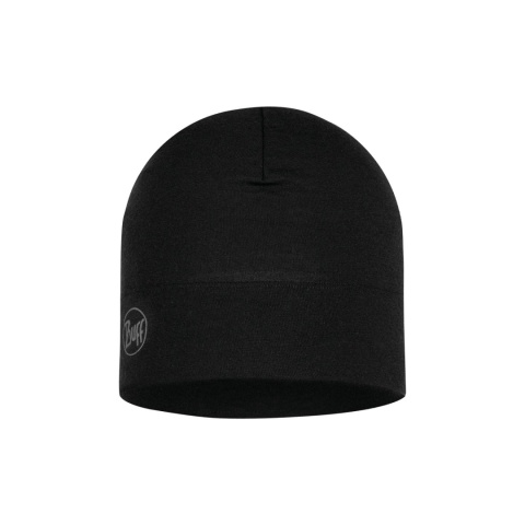 Czapka z wełny merino Buff Merino Midweight Beanie - solid black (czarny) - główne