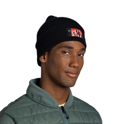 Czapka zimowa Buff Knitted Beanie Lilon Gem - black (czarny) - model 2