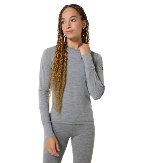Komplet bielizny damskiej z wełny merino Super.Natural Tundra 175 - szary - koszulka model