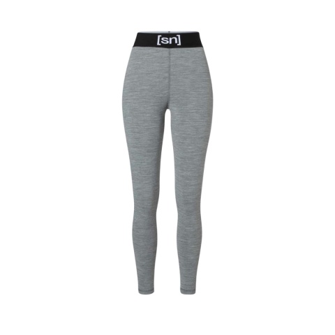 Komplet bielizny damskiej z wełny merino Super.Natural Tundra 175 - szary - legginsy przód
