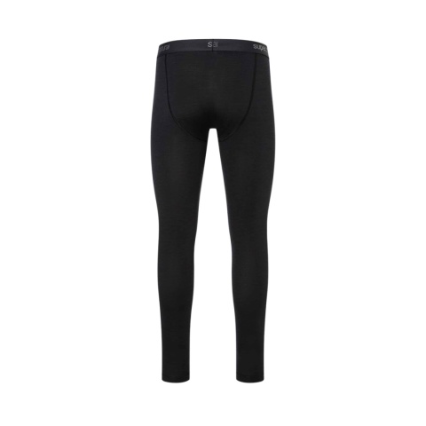 Komplet bielizny męskiej z wełny merino Super.Natural Tundra 175 - czarny - getry tył