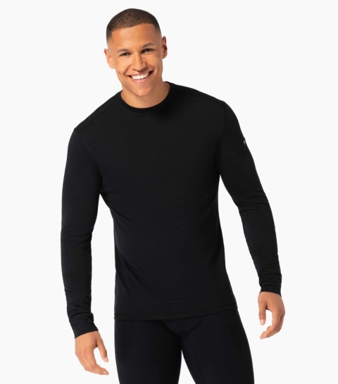 Koszulka męska z wełny merino Super.Natural Tundra 175 LS z długim rękawem - czarny - model 1