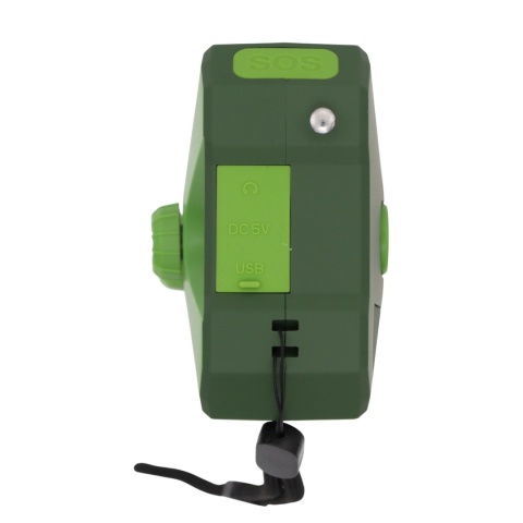 Radio awaryjne JB Tacticals JB-03 z latarką i powerbankiem 10000 mAh - zielony - złącza