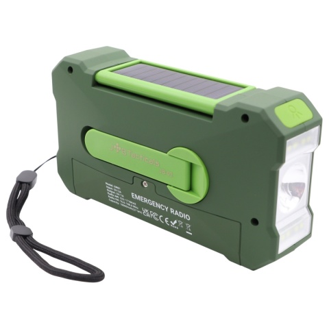 Radio awaryjne JB Tacticals JB-03 z latarką i powerbankiem 10000 mAh - zielony - drugi bok