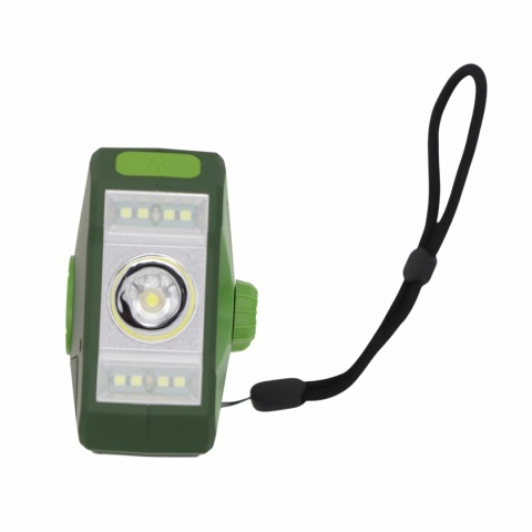 Radio awaryjne JB Tacticals JB-03 z latarką i powerbankiem 10000 mAh - zielony - latarka