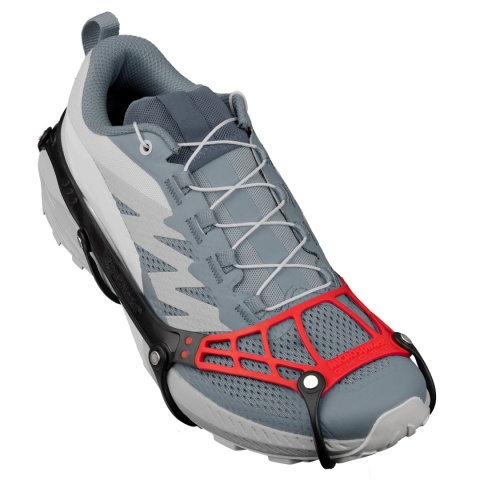 Ultralekkie raczki biegowe Kahtoola MICROspikes Ghost - czarny/czerwony - czubek