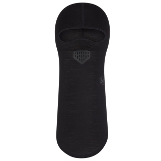 Kominiarka z wełny merino Buff Merino Lightweight Balaclava - solid black (czarny)
