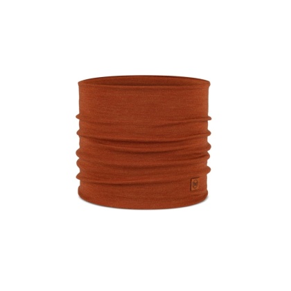 Komin z wełny merino Buff Merino Heavyweight Neck Warmer - solid cinnamon (rdzawy)