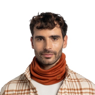 Komin z wełny merino Buff Merino Heavyweight Neck Warmer - solid cinnamon (rdzawy)
