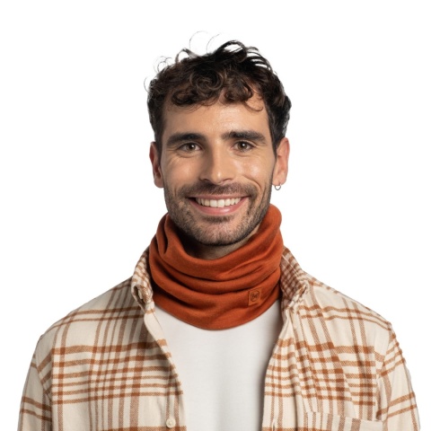 Komin z wełny merino Buff Merino Heavyweight Neck Warmer - solid cinnamon - model 2