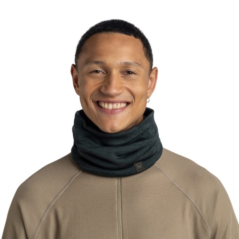 Komin z wełny merino Buff Merino Heavyweight Neck Warmer - solid forest (olive) - model 1