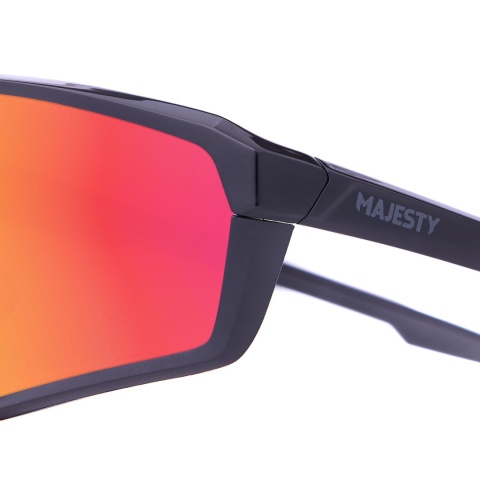 Okulary przeciwsłoneczne Majesty Pro Tour - black/red ruby + clear - detal