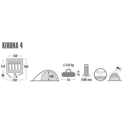 Namiot turystyczny High Peak Kiruna 4