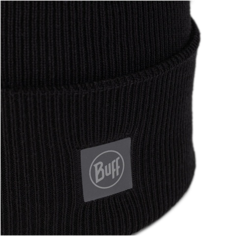 Czapka zimowa Buff CrossKnit Beanie - solid black (czarny) - detal